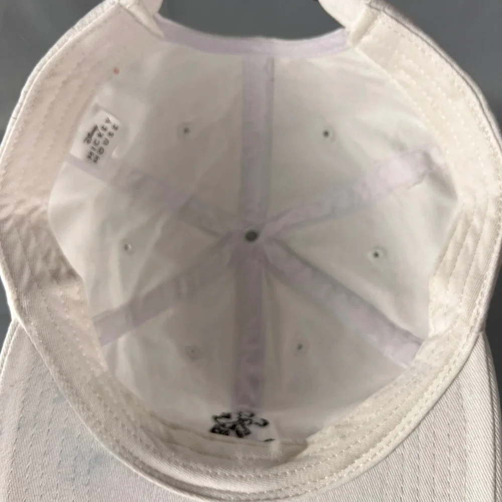 Disney Mickey Mouse Baseball Cap Unisex One Size White Embroidered Adjustable